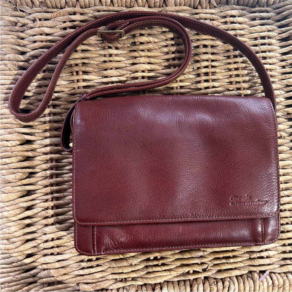 Derek Alexander Bristol Classic Half Zip Flap Organizer Brown Women’s Purse